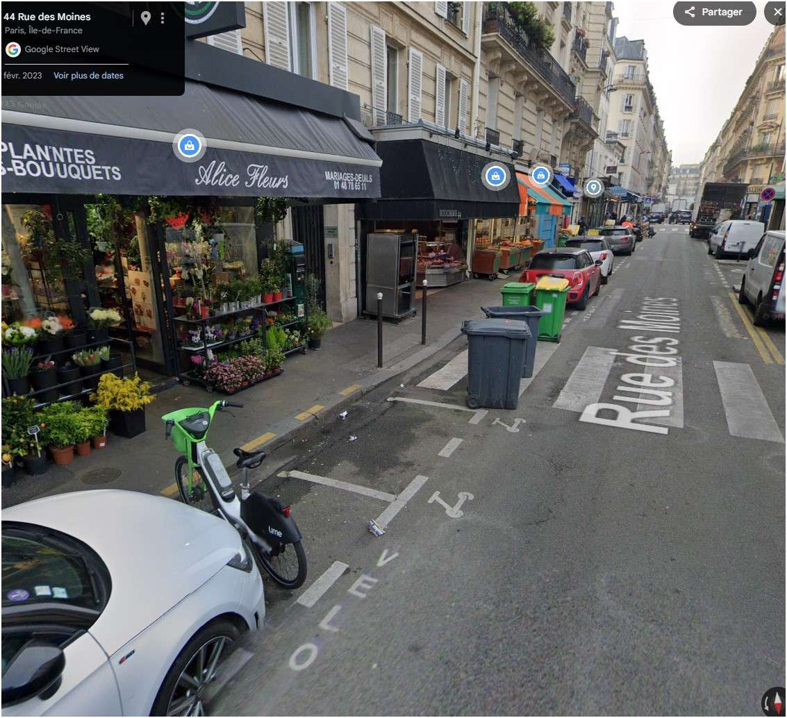 Paris 75017, Trottoirs et passages piétons occupés